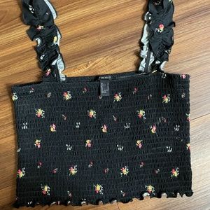 Floral Ruffle Crop top Forever 21 Small